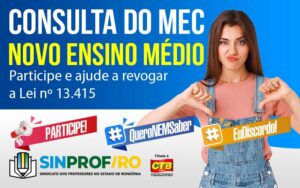 Participe da consulta pública para revogar o Novo Ensino Médio